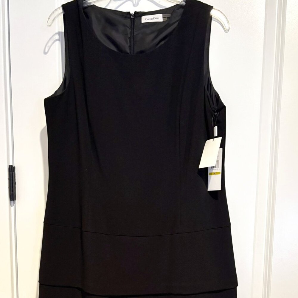 Calvin Klein Tiered Little Black Dress